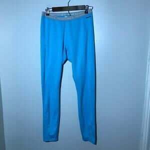 North Face womens flash dry L base layer leggings pants turquoise blue gorpcore
